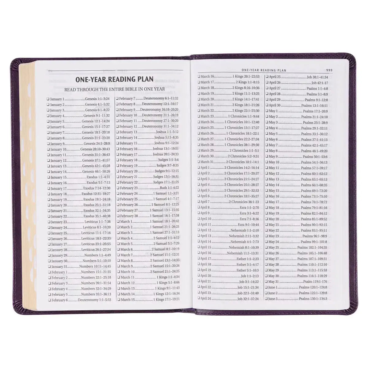 Purple Faux Leather King James Version Deluxe Gift Bible with Thumb Index