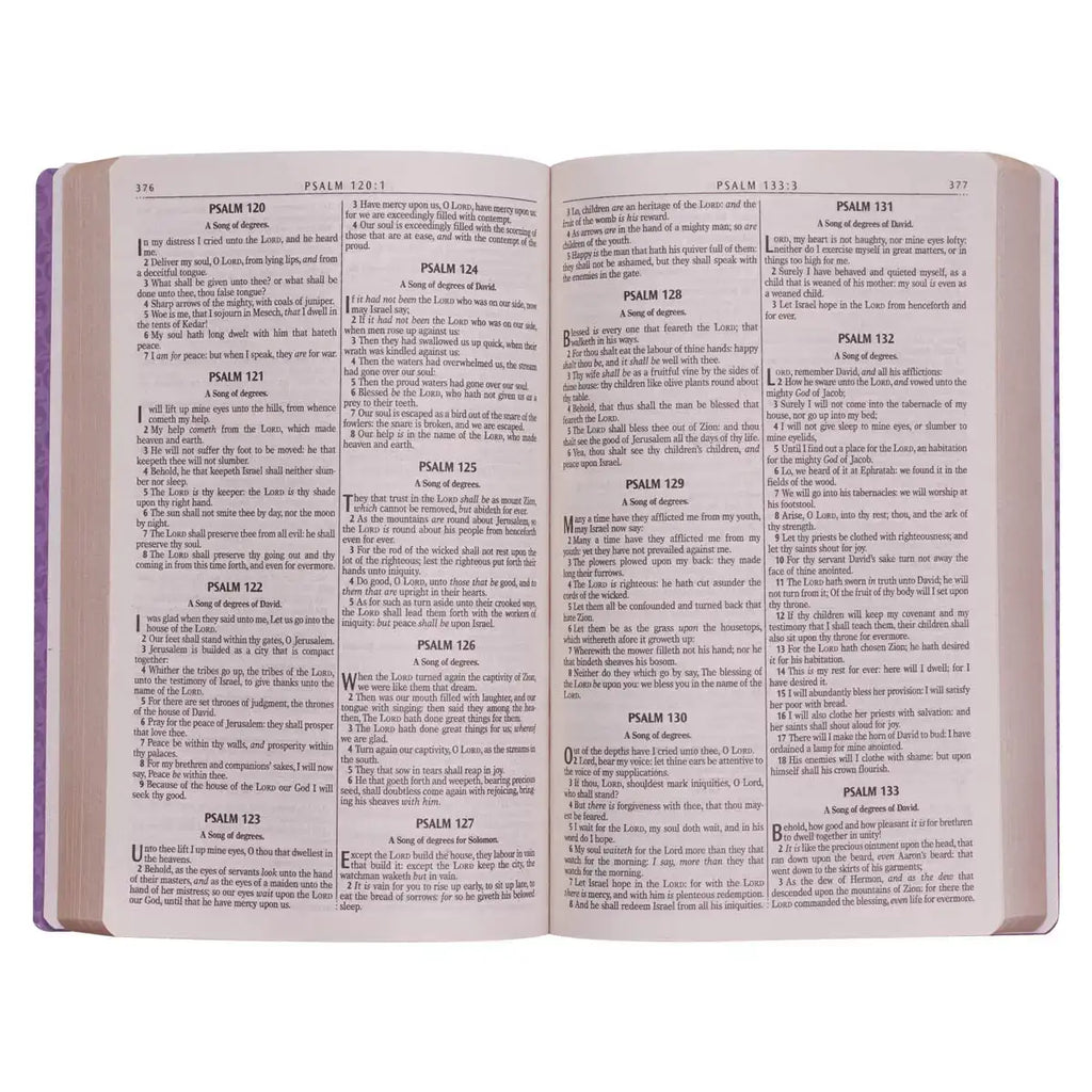 Purple Faux Leather King James Version Gift & Award Bible