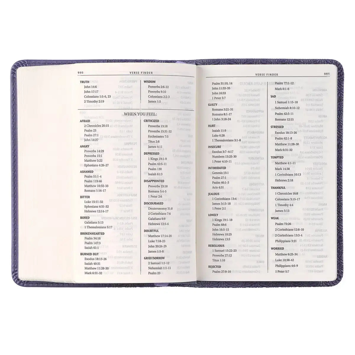Purple Faux Leather King James Version Mini Pocket Bible