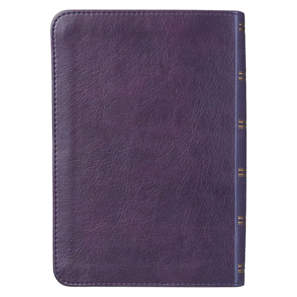 Purple Faux Leather Large Print Compact King James Version Bible