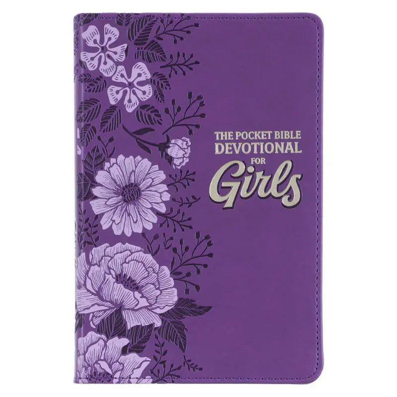 Purple Faux Leather Pocket Devotional for Girls Main image