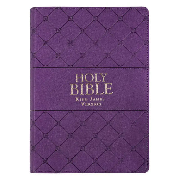 Purple Faux Leather Super Giant Print King James Version Bible