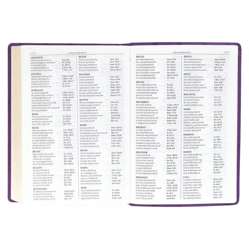 Purple Faux Leather Super Giant Print King James Version Bible