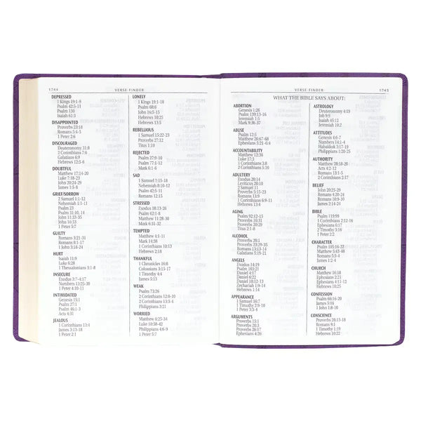 Purple Faux Leather Super Giant Print King James Version Bible