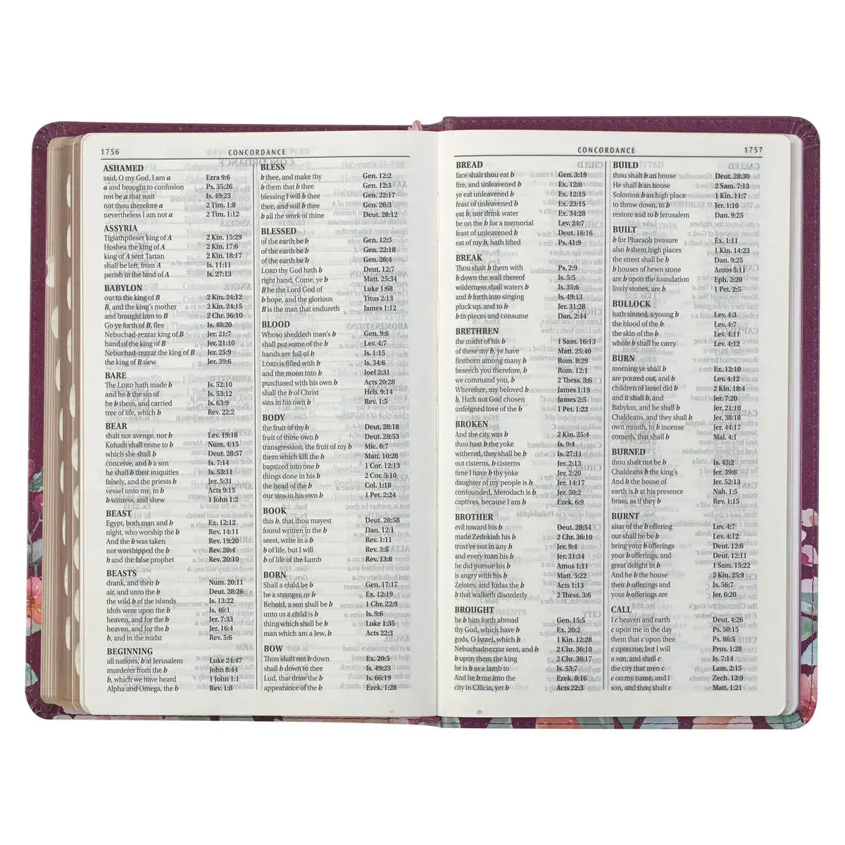 Purple Floral Faux Leather Giant Print KJV Bible