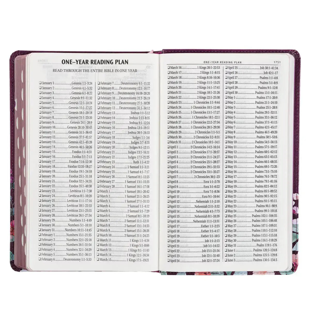 Purple Floral Faux Leather Giant Print KJV Bible