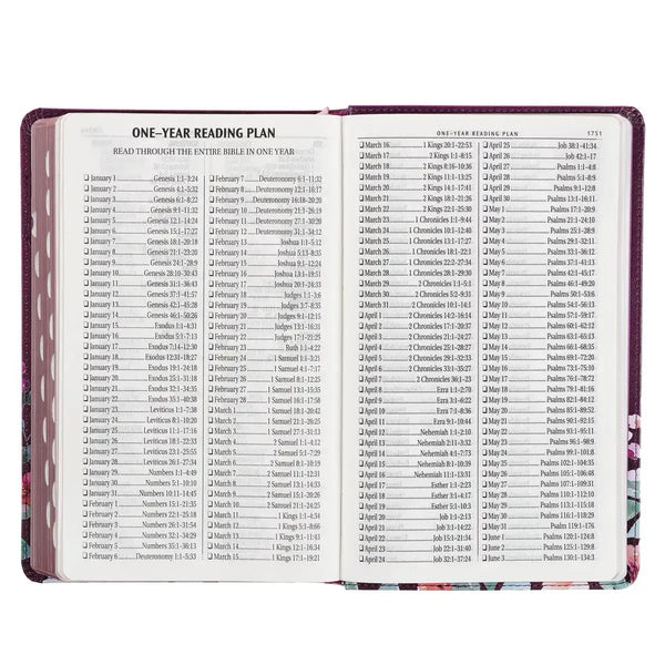Purple Floral Faux Leather Giant Print KJV Bible