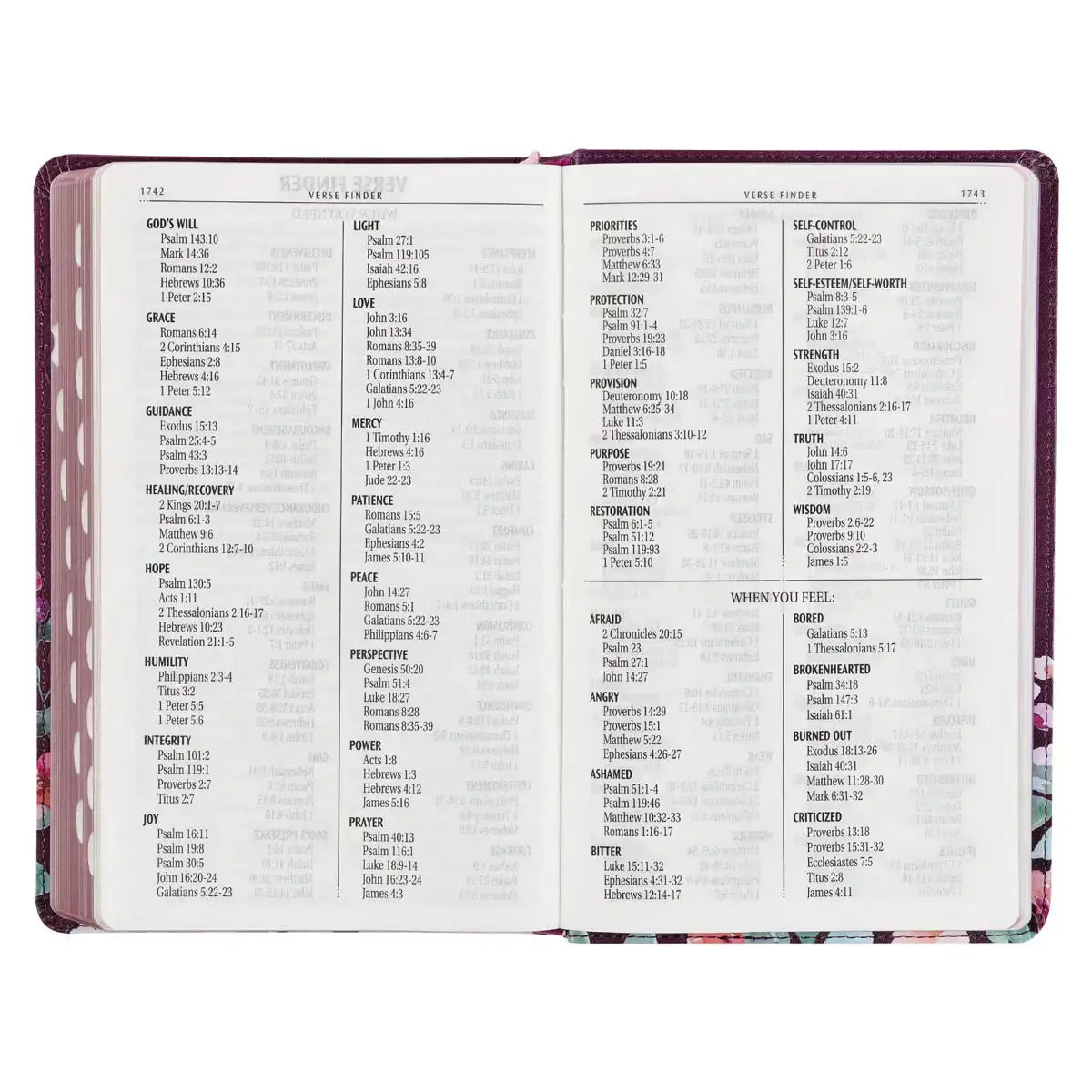 Purple Floral Faux Leather Giant Print KJV Bible