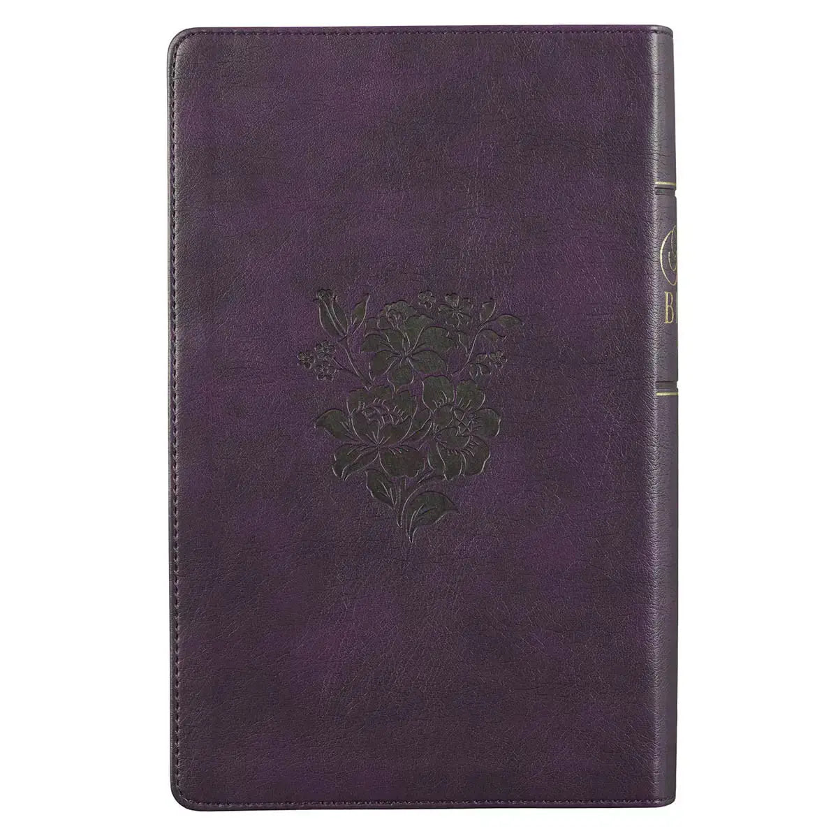 Purple Floral Faux Leather Giant Print Standard-Size King James Version Bible with Thumb Index