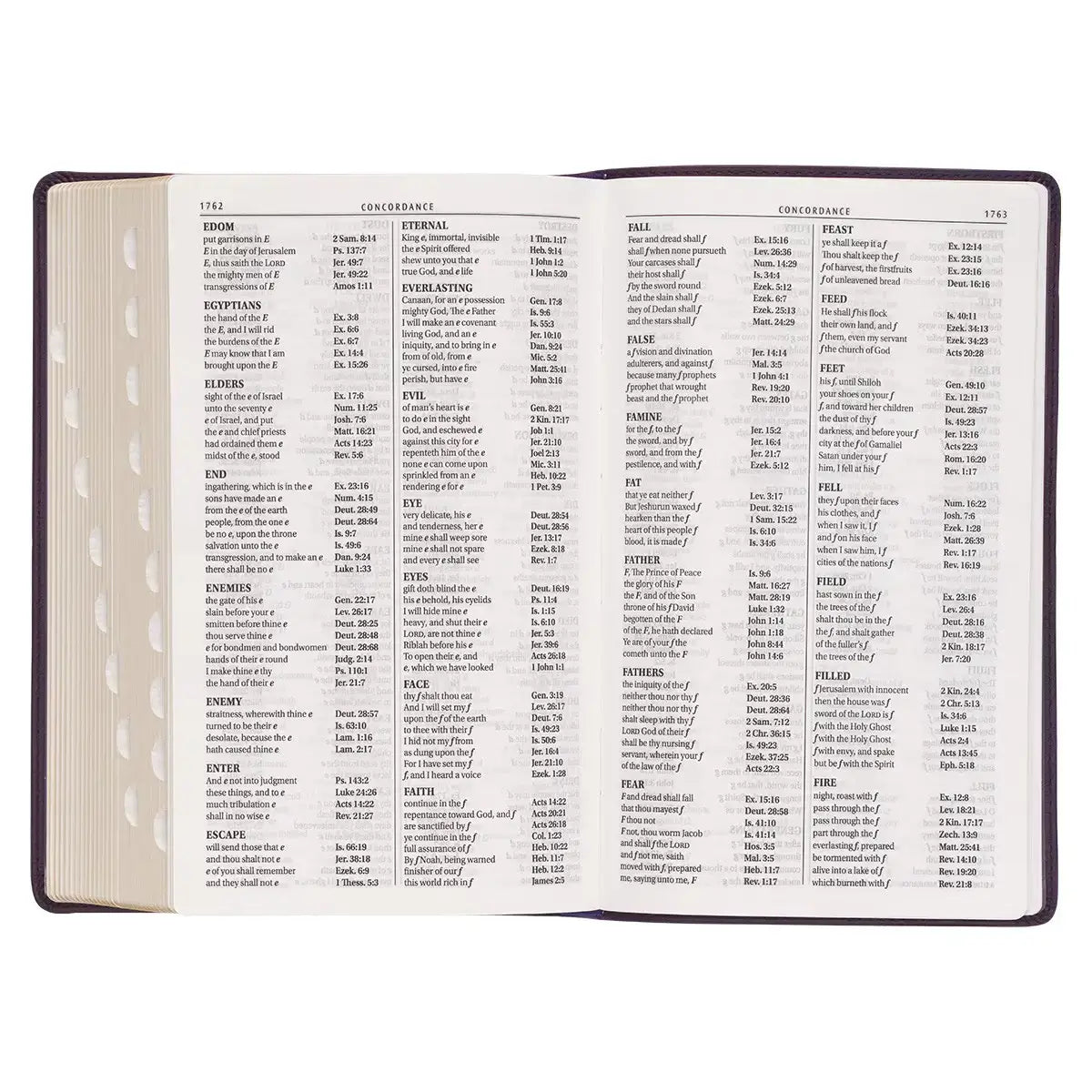 Purple Floral Faux Leather Giant Print Standard-Size King James Version Bible with Thumb Index