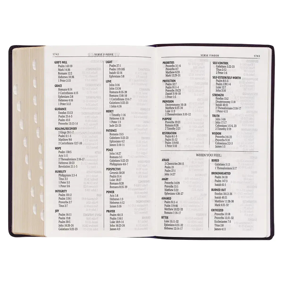 Purple Floral Faux Leather Giant Print Standard-Size King James Version Bible with Thumb Index