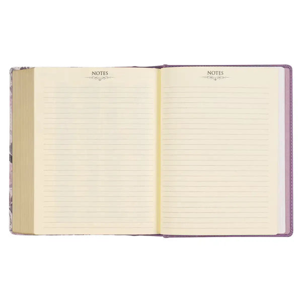 Purple Floral Faux Leather Hardcover Note-Taking Bible