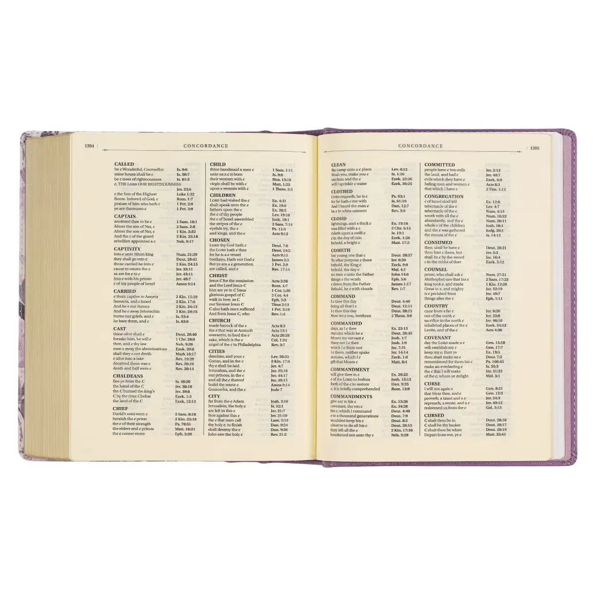 Purple Floral Faux Leather Hardcover Note-Taking Bible
