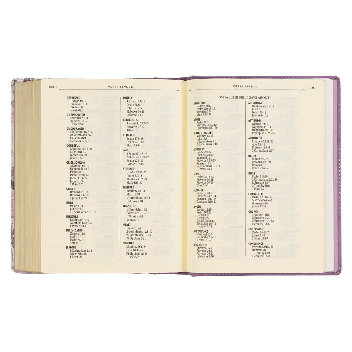 Purple Floral Faux Leather Hardcover Note-Taking Bible