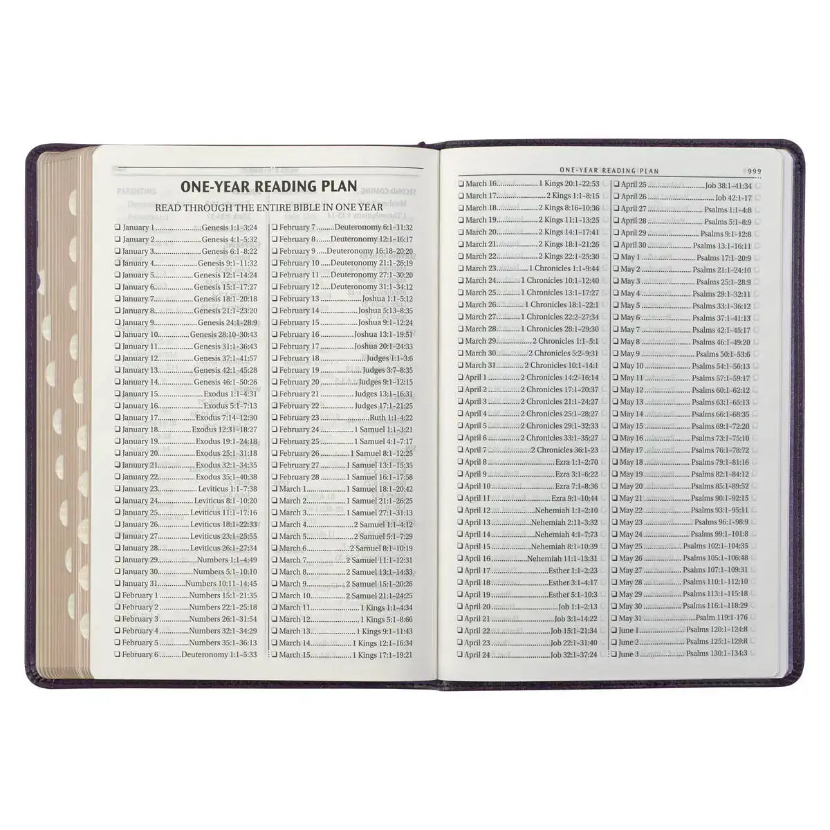 Purple Floral Faux Leather Large Print Thinline King James Version Bible with Thumb Index
