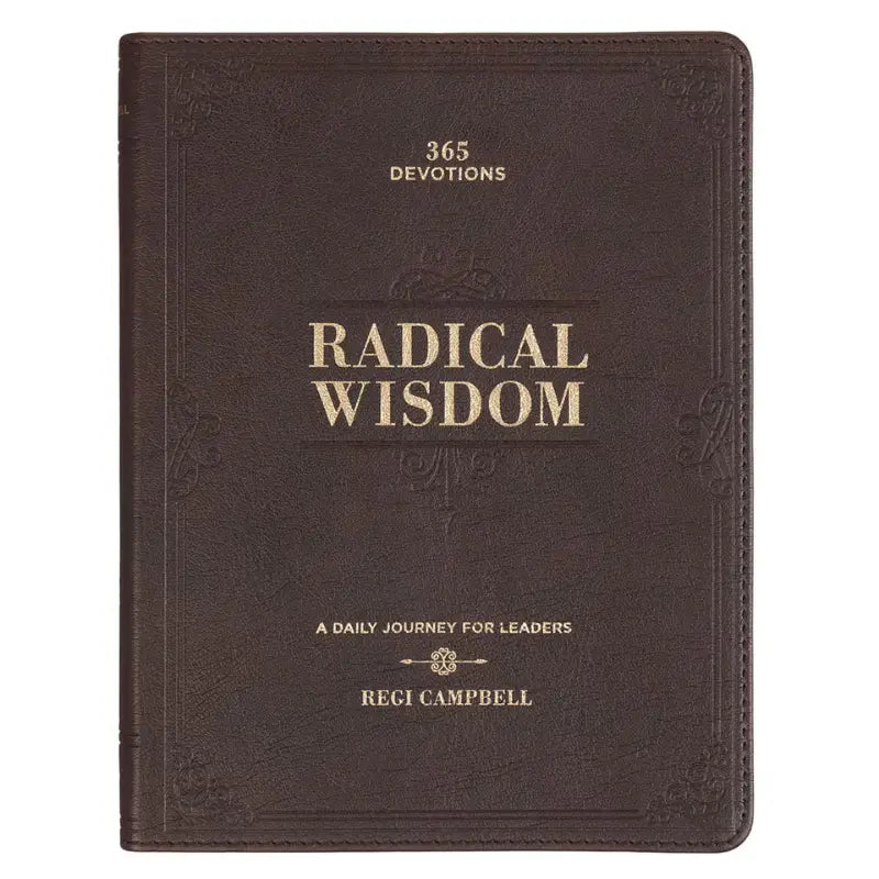 Radical Wisdom Brown Faux Leather Daily Devotional for Leaders Main image