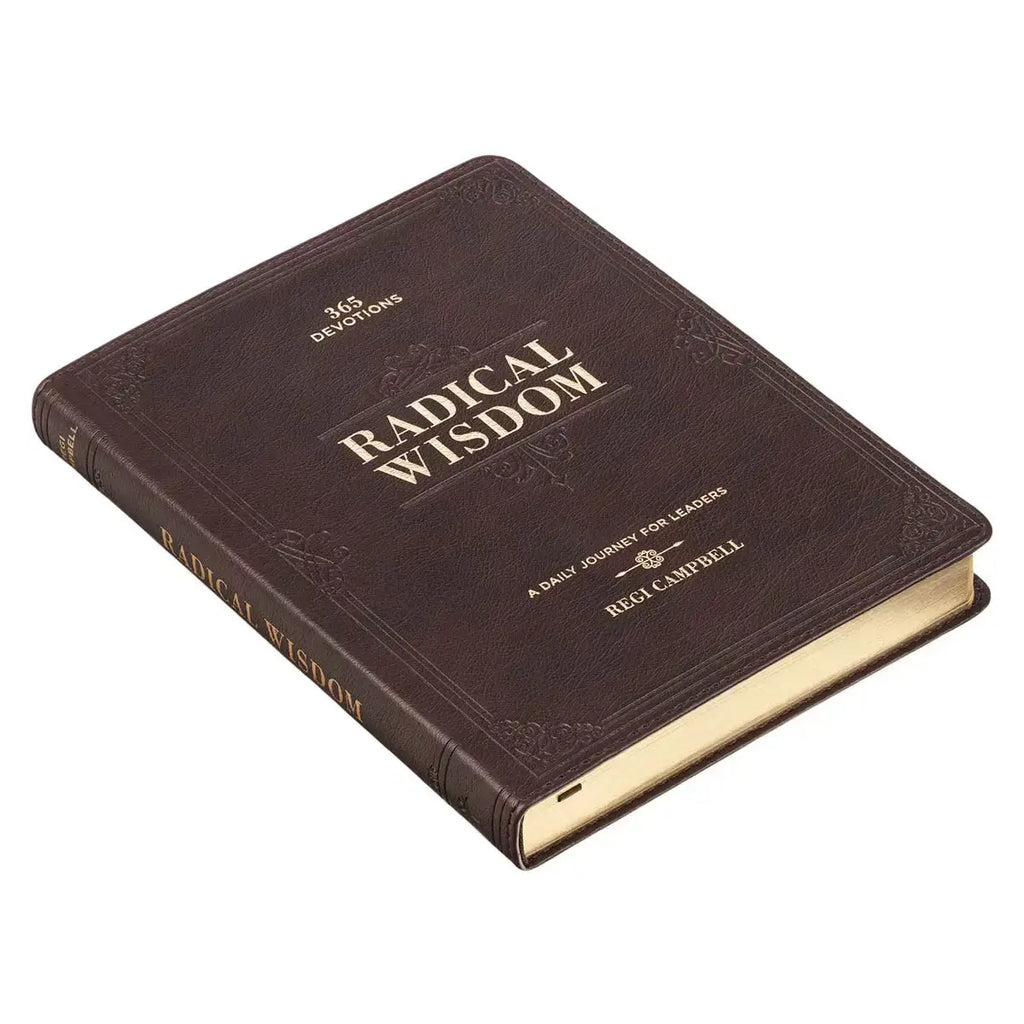 Radical Wisdom Brown Faux Leather Daily Devotional for Leaders
