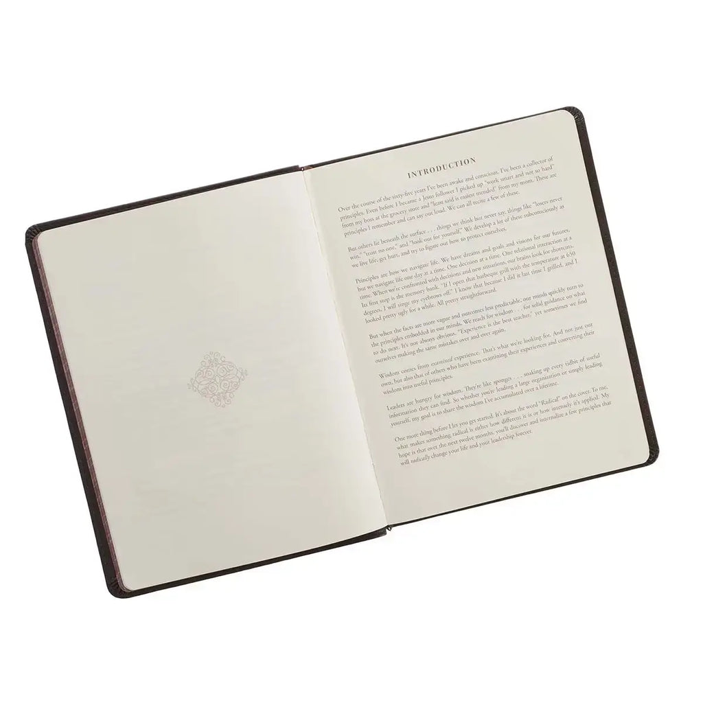 Radical Wisdom Brown Faux Leather Daily Devotional for Leaders