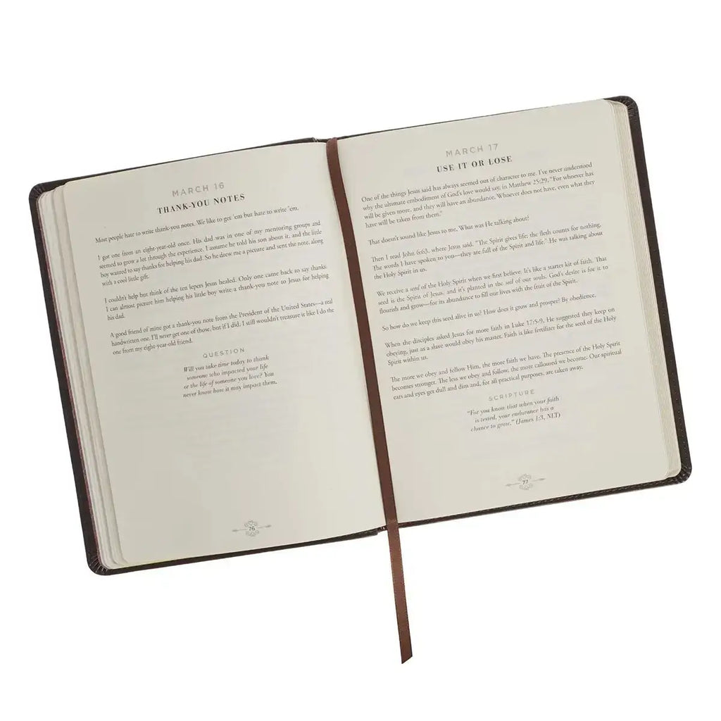 Radical Wisdom Brown Faux Leather Daily Devotional for Leaders