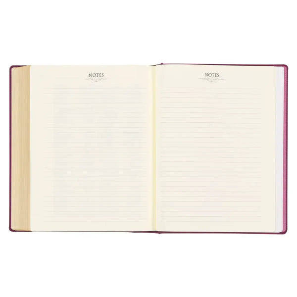 Red Plum Faux Leather Hardcover Large Print King James Version Note-taking Bible
