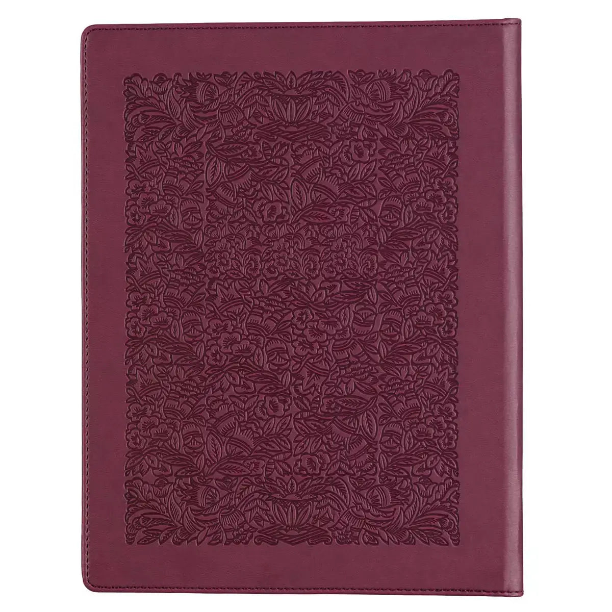 Red Plum Faux Leather Hardcover Large Print King James Version Note-taking Bible