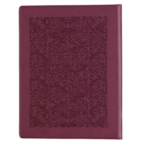 Red Plum Faux Leather Hardcover Large Print King James Version Note-taking Bible