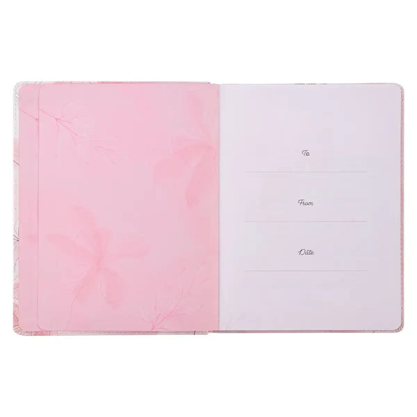 Rest in Me Pink Faux Leather Devotional
