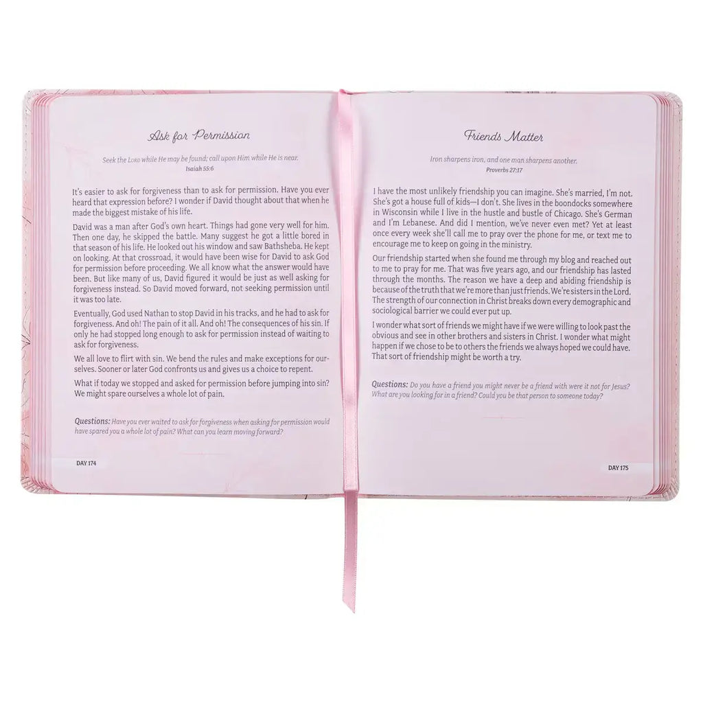 Rest in Me Pink Faux Leather Devotional