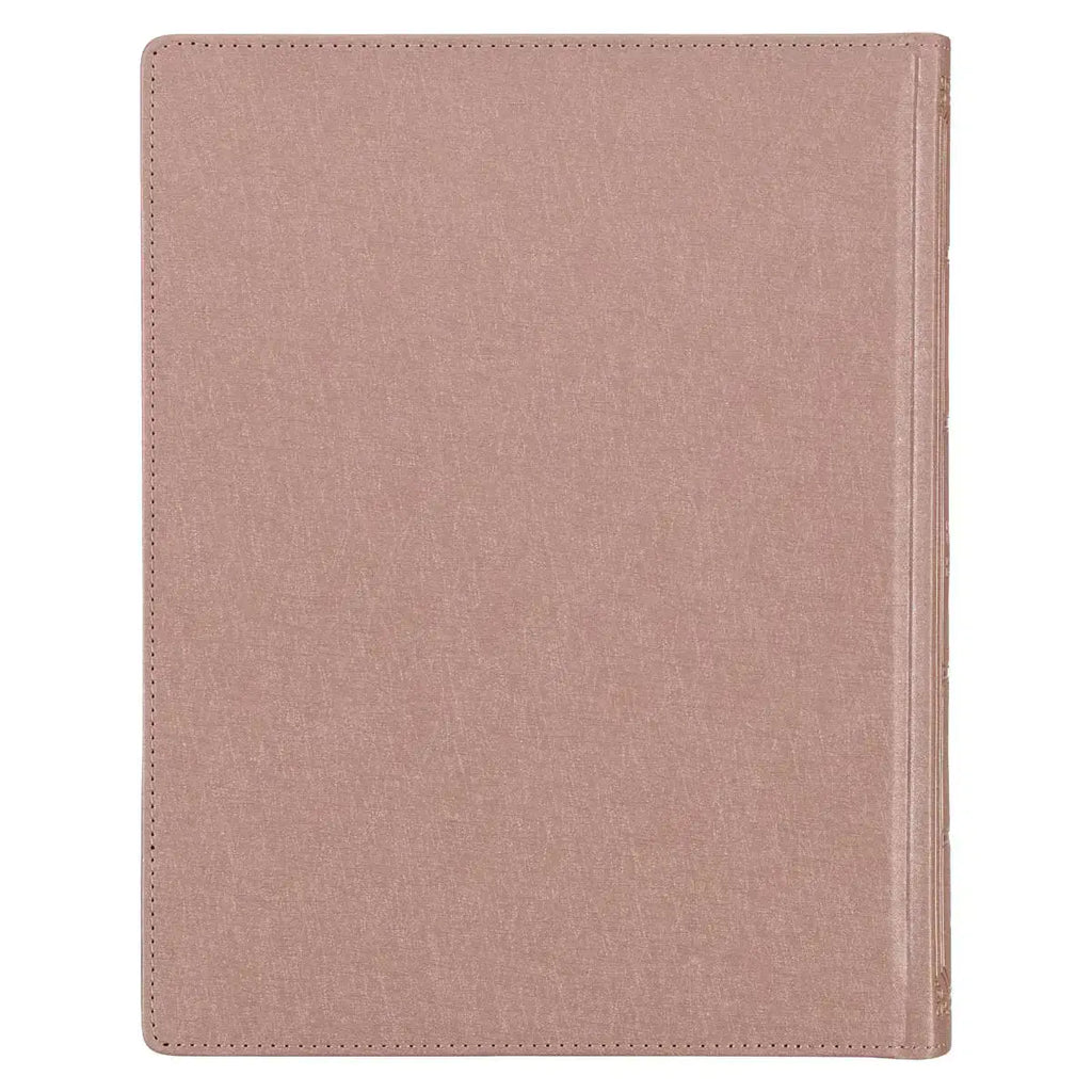 Rose Gold Faux Leather Hardcover Large Print KJV Note-taking Bible