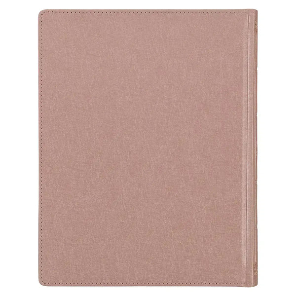 Rose Gold Faux Leather Hardcover Large Print KJV Note-taking Bible