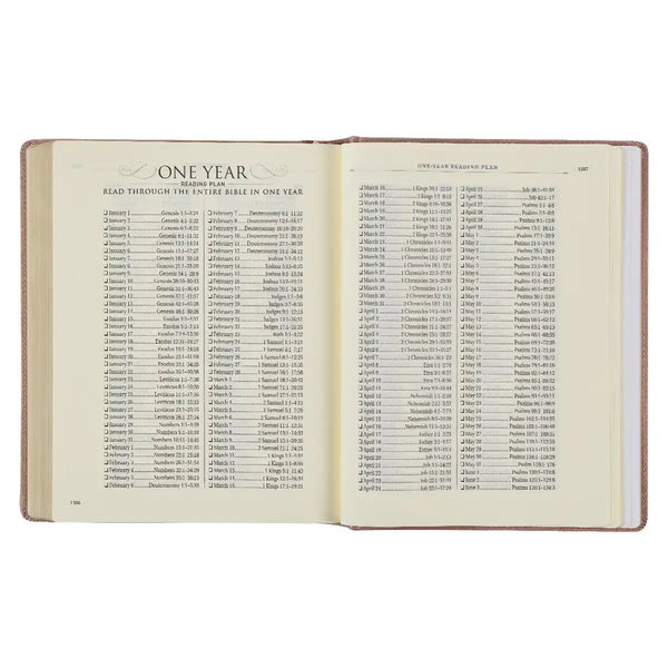Rose Gold Faux Leather Hardcover Large Print KJV Note-taking Bible