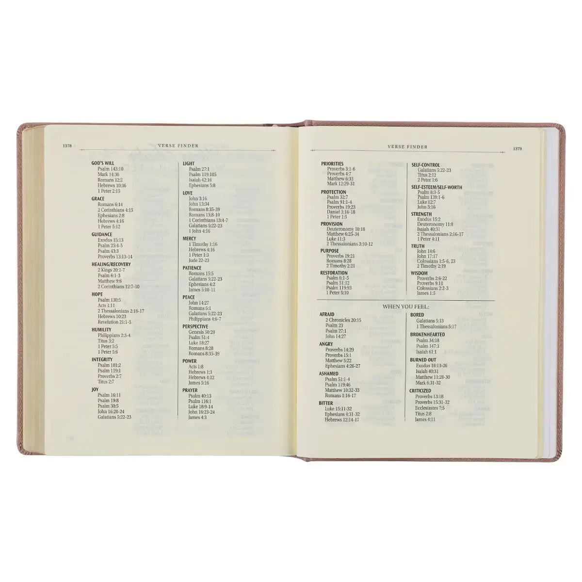 Rose Gold Faux Leather Hardcover Large Print KJV Note-taking Bible