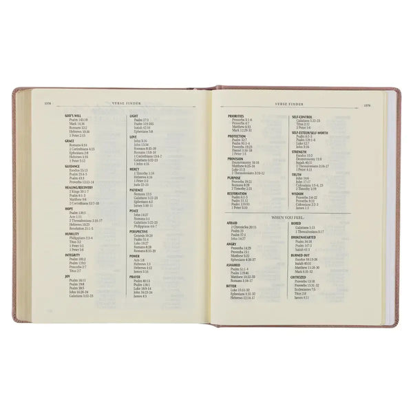 Rose Gold Faux Leather Hardcover Large Print KJV Note-taking Bible