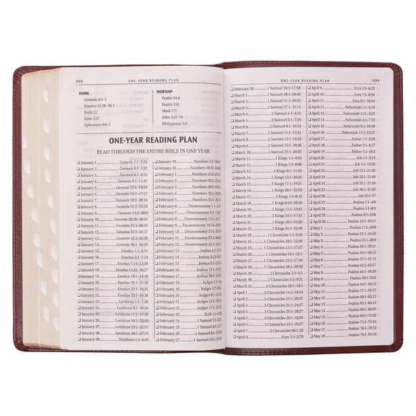 Saddle Tan Faux Leather Deluxe King James Version Gift Bible with Thumb Index