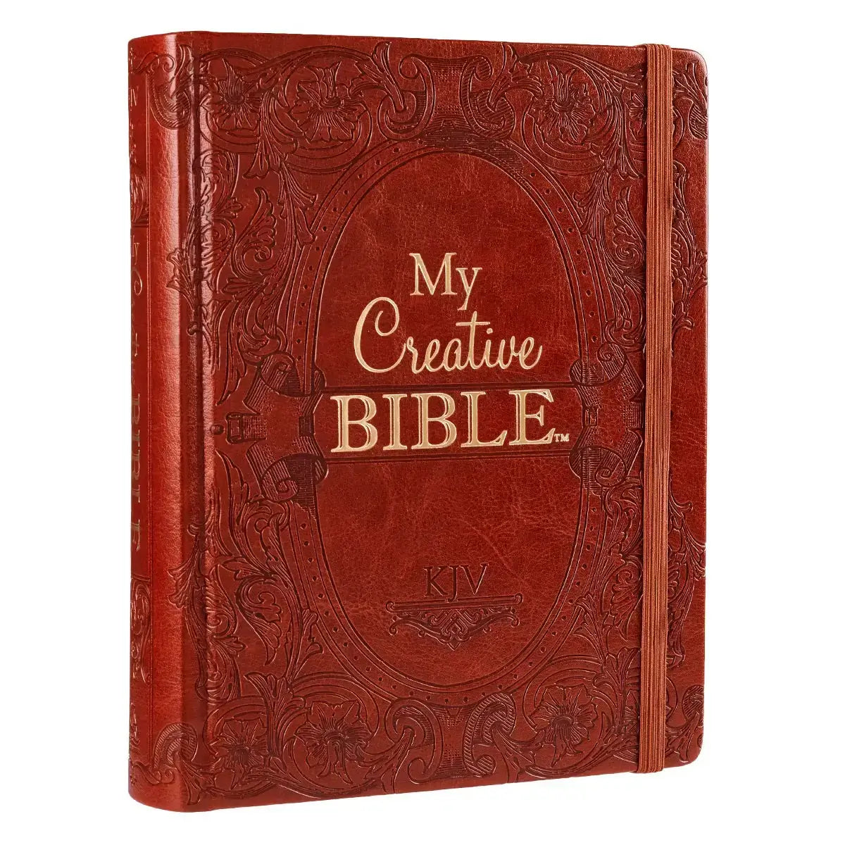 Saddle Tan Faux Leather Hardcover KJV My Creative Bible