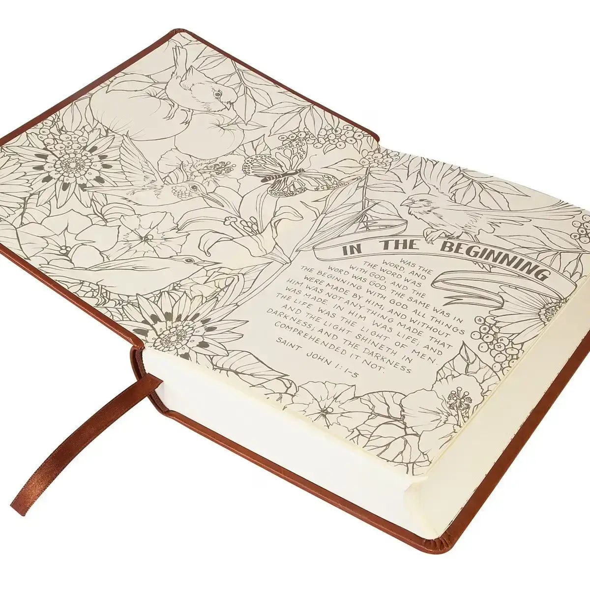 Saddle Tan Faux Leather Hardcover KJV My Creative Bible
