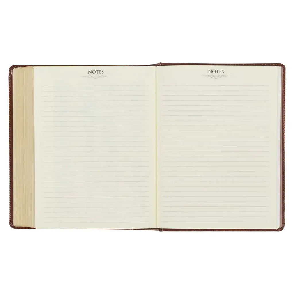 Saddle Tan Faux Leather Hardcover King James Version Note-Taking Bible