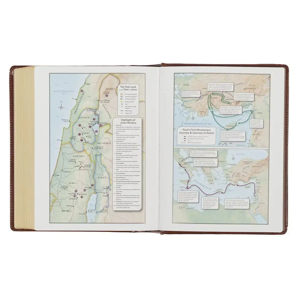 Saddle Tan Faux Leather Hardcover King James Version Note-Taking Bible
