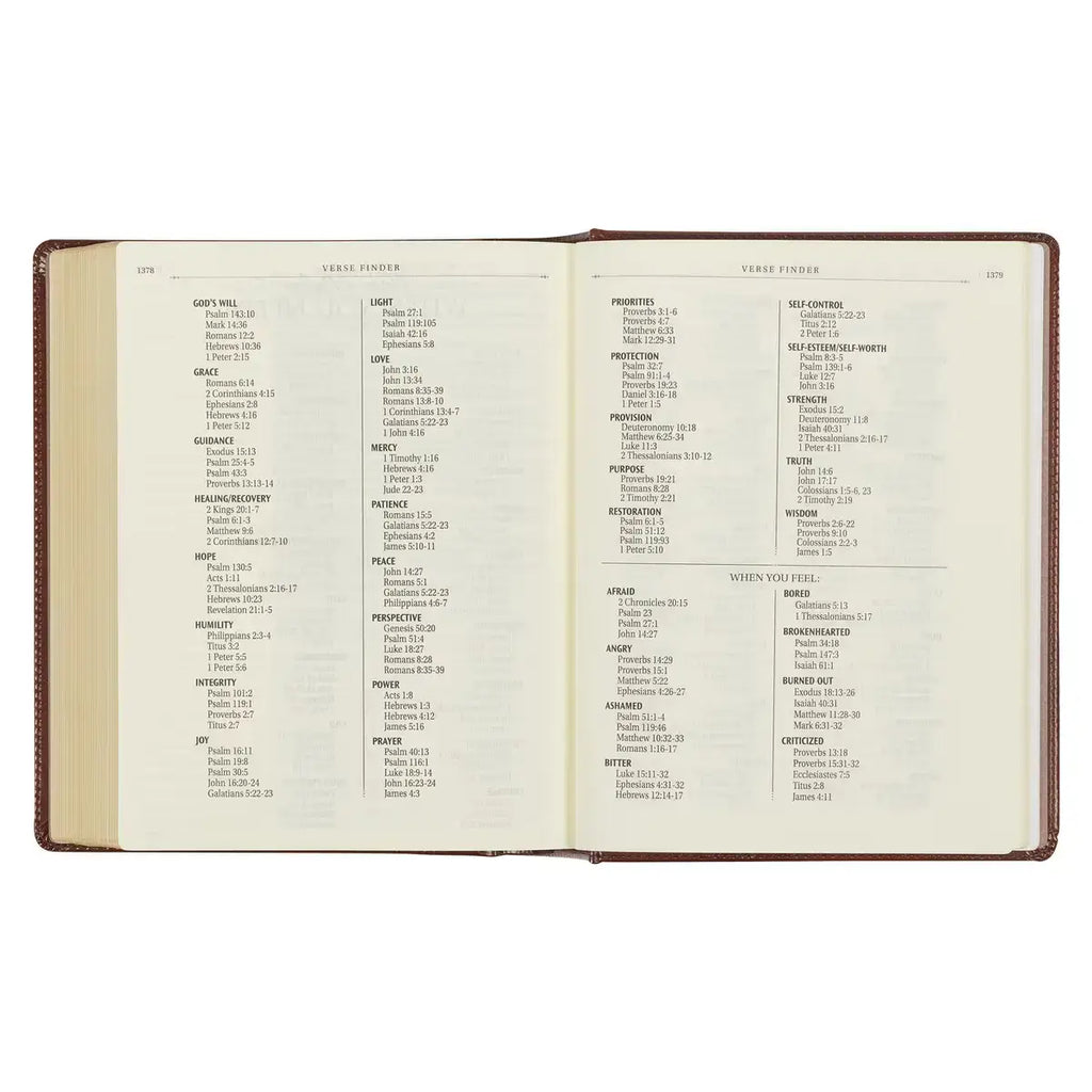 Saddle Tan Faux Leather Hardcover King James Version Note-Taking Bible