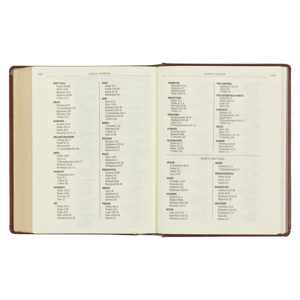 Saddle Tan Faux Leather Hardcover King James Version Note-Taking Bible