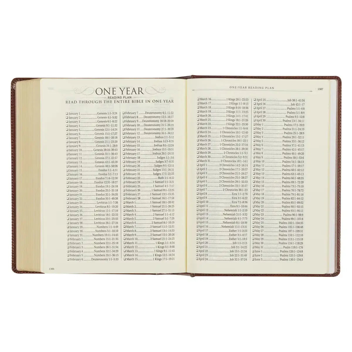 Saddle Tan Faux Leather Hardcover King James Version Note-Taking Bible