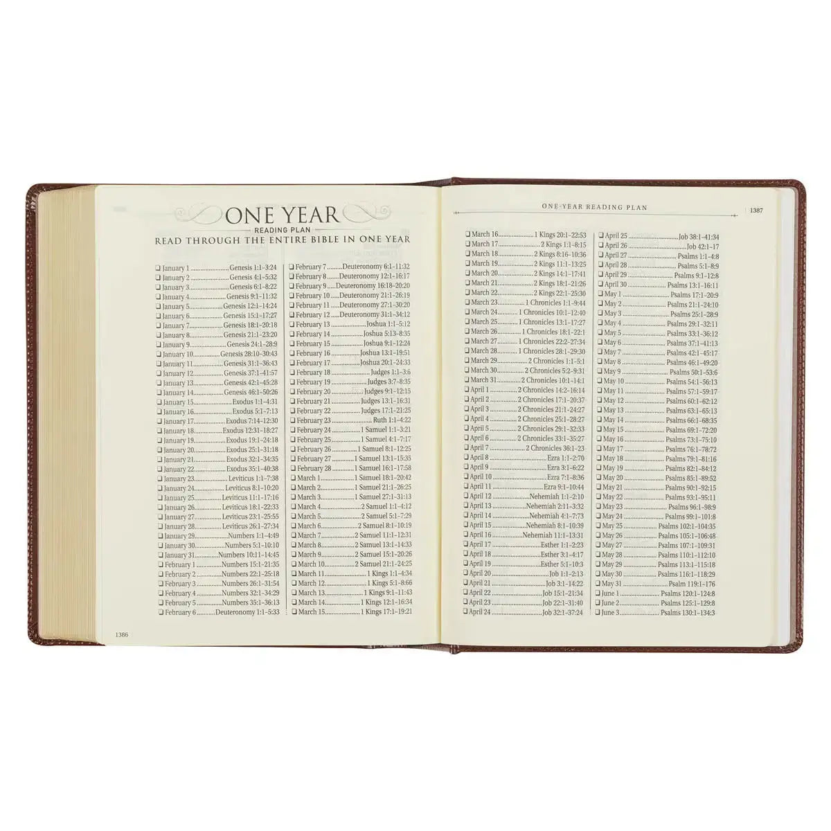 Saddle Tan Faux Leather Hardcover King James Version Note-Taking Bible