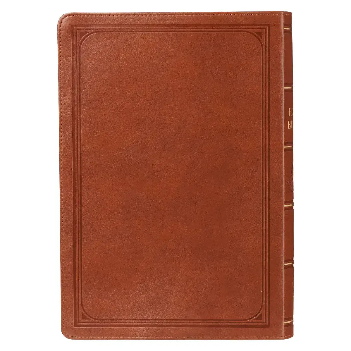 Saddle Tan Faux Leather Super Giant Print King James Version Bible