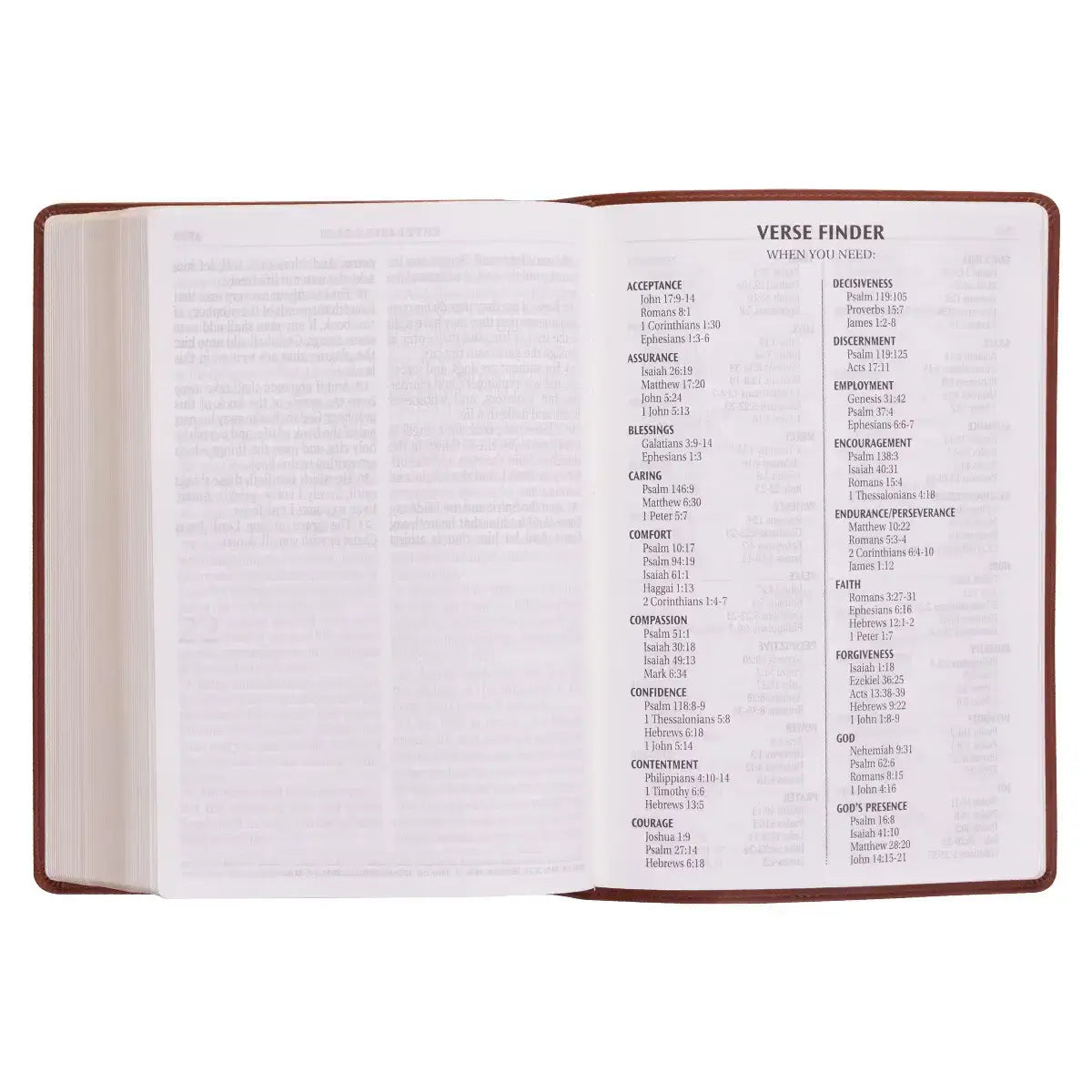 Saddle Tan Faux Leather Super Giant Print King James Version Bible
