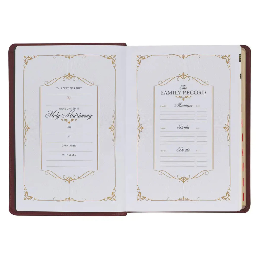 Saddle Tan Full-Grain Leather King James Version Study Bible with Thumb Index