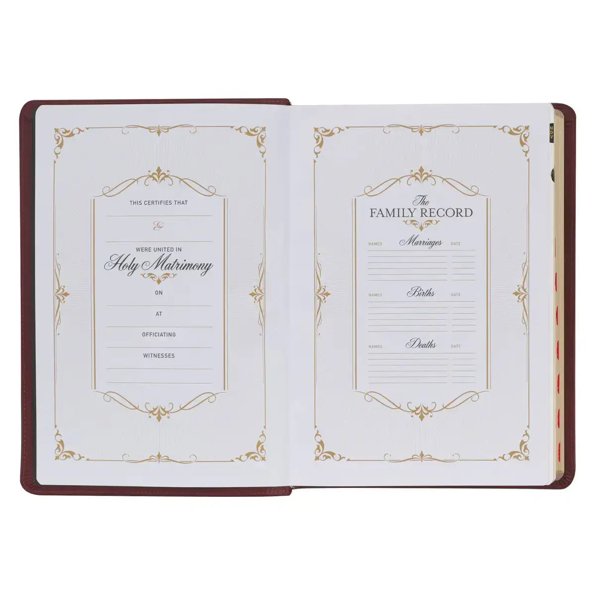 Saddle Tan Full-Grain Leather King James Version Study Bible with Thumb Index