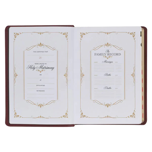 Saddle Tan Full-Grain Leather King James Version Study Bible with Thumb Index