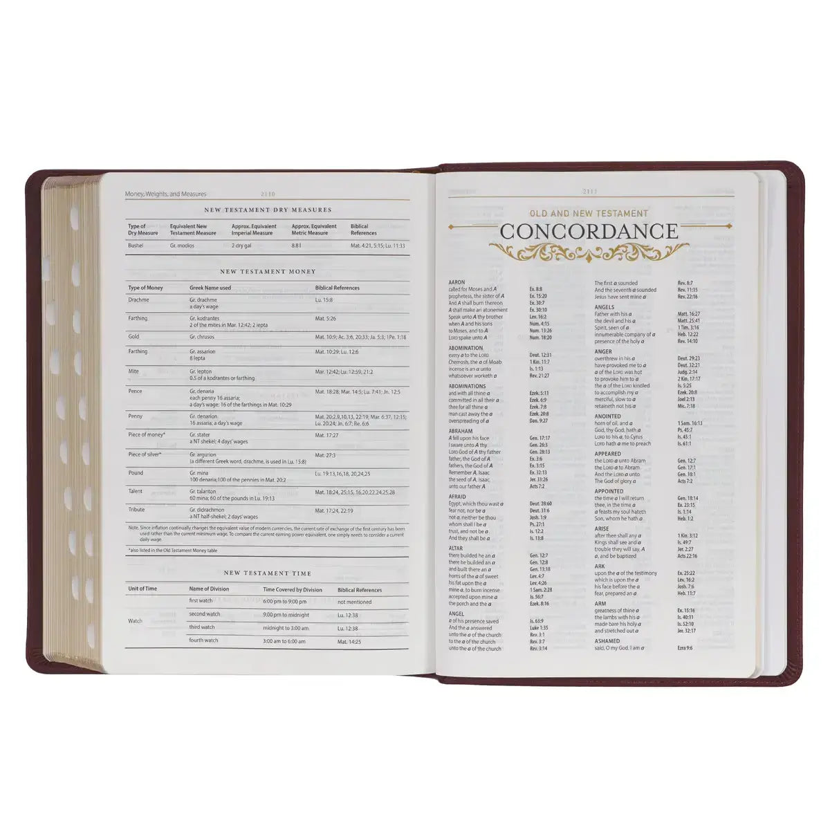 Saddle Tan Full-Grain Leather King James Version Study Bible with Thumb Index