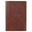 Saddle Tan Full-Grain Leather Giant Print Full-size King James Version Bible with Thumb Indexing