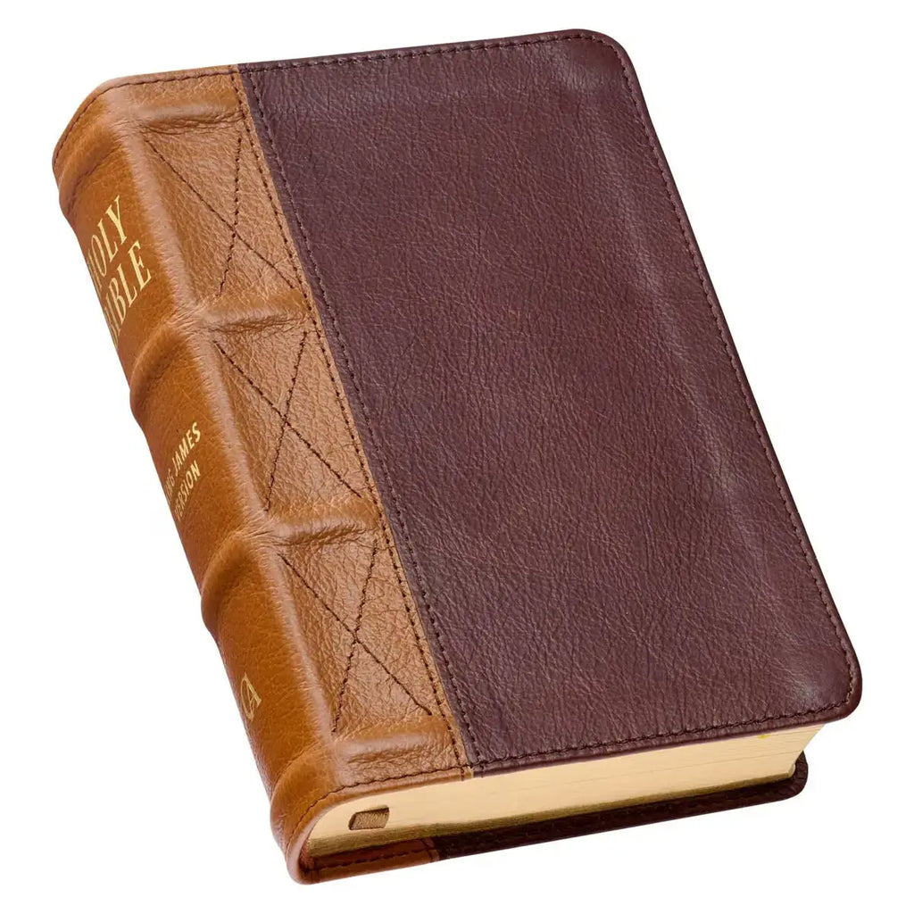Saddle Tan & Butterscotch Large Print Compact KJV Bible